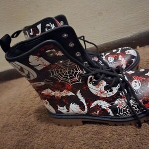 Bloody halloween boots.